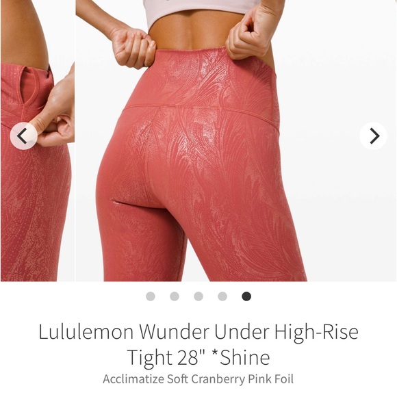 lululemon athletica Pants - Lululemon Wunder Under HR Tight Shine 6 -28’